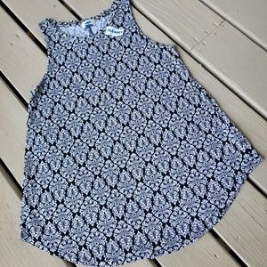 M black/white tank top